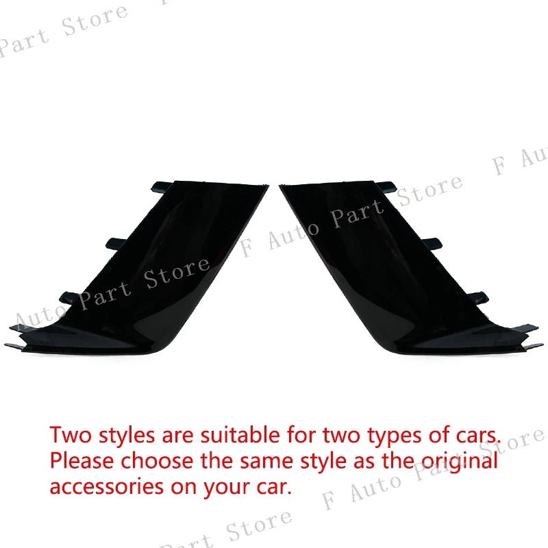 For Audi RS7 2009-2018 RS6 2011-2018 Car Front Bumper Fog Light Lamp Trim Molding Black Cover Frame Shell Cap Hood Lid