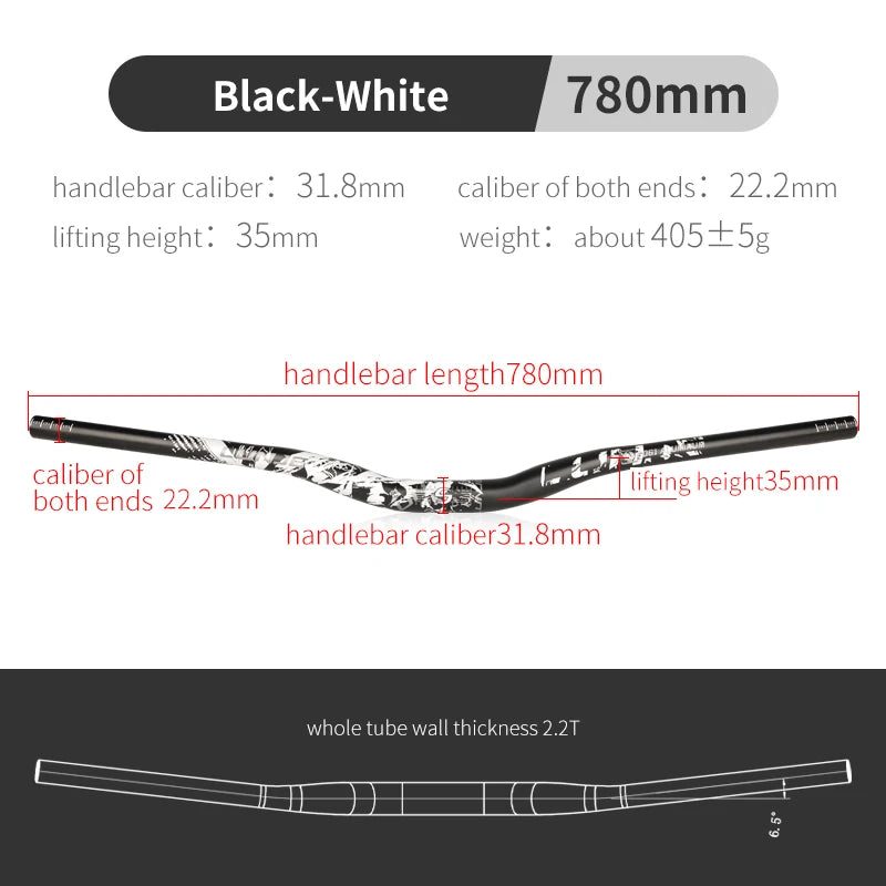 Bicycle Handlebar MTB Handlebar 31.8mm*720/780mm for Road Bike Mountain Handlebar Aluminum Alloy Steering Wheel for Bicycle