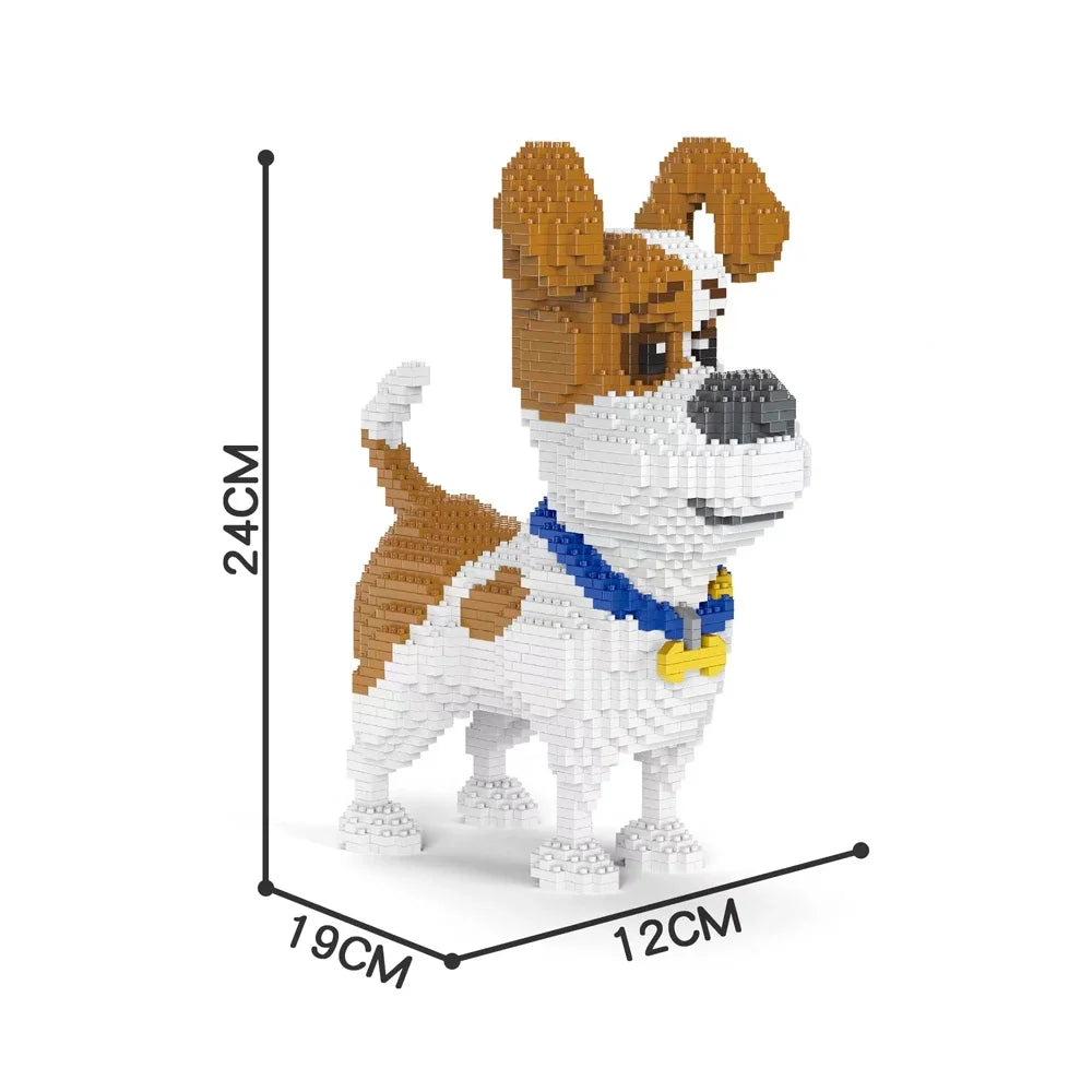 Knew Built Four styles of expressive micro particle mini cat building blocks, orange and cow models, favored by pet enthusiasts