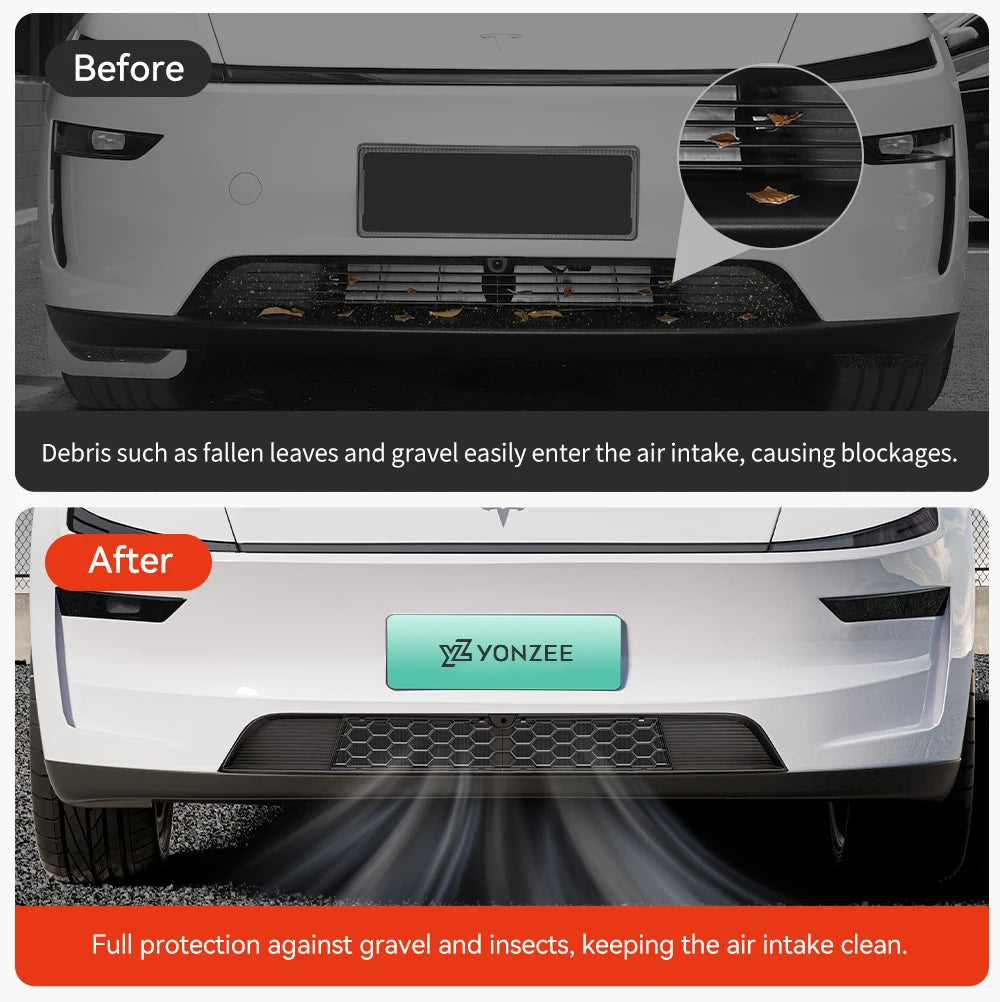 YZ Car Anti-insect Front Mesh Grille Mesh for Tesla Model Y Juniper 2025 Air Inlet Vent Cover Grille Guards Protector Cover