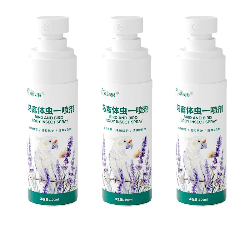 Bird insect repellent 100ml parrot supplies in addition to feather lice mites sterilization in vitro insect spray starling thrus