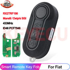 KEYECU 3-Button Remote Key Fob Marelli BSI RX2TRF198 PCF7946 433MHz ASK for Fiat 500L Ducato