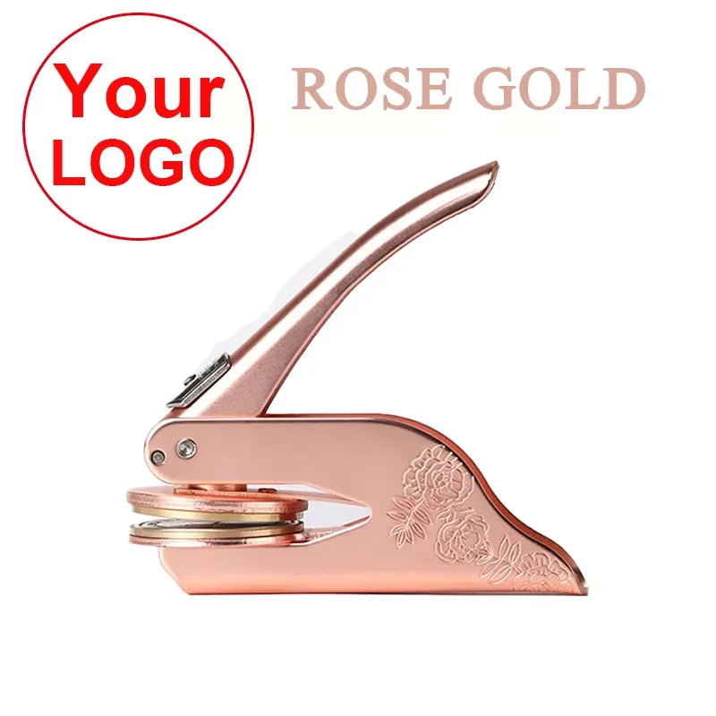 Custom Embosser Stamp LOGO DIY Personalized Book Embosser Seals for Letter Head Wedding Envelope Graduation Christmas Decora