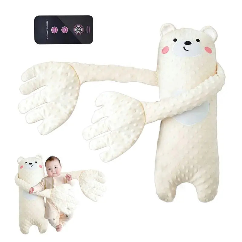 Remote Control Electric Baby Sleep Toy Cartoon Bear Shaped Plush Soothing Dolls Cartoon Baby Sleep Aid Comfort Soother Pillow
