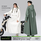 Raincoat integrated full-length thickened rainstorm proof electric battery motorcycle rain proof one-piece poncho for adults