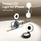 Ulanzi LM23 Magsafe Pocket LED Light Foldable Video Light 360 Adjustable 2500-8500K Bi-color for Iphone 17 16 Android Phone Live