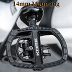 KORE MTB Lock/Flat Pedals Double DU Sealed Clipless 9/16" Crank with SPD Cleats Ultralight Bicycle Parts Aluminum Alloy Pedal