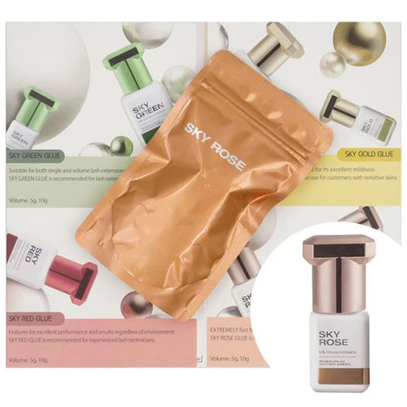 5 Bottles Sky Rose Glue Original Korea Flase Eyelashes Extension Supplies 5ml Beauty Shop Makeup Tools Adhesive Healthy
