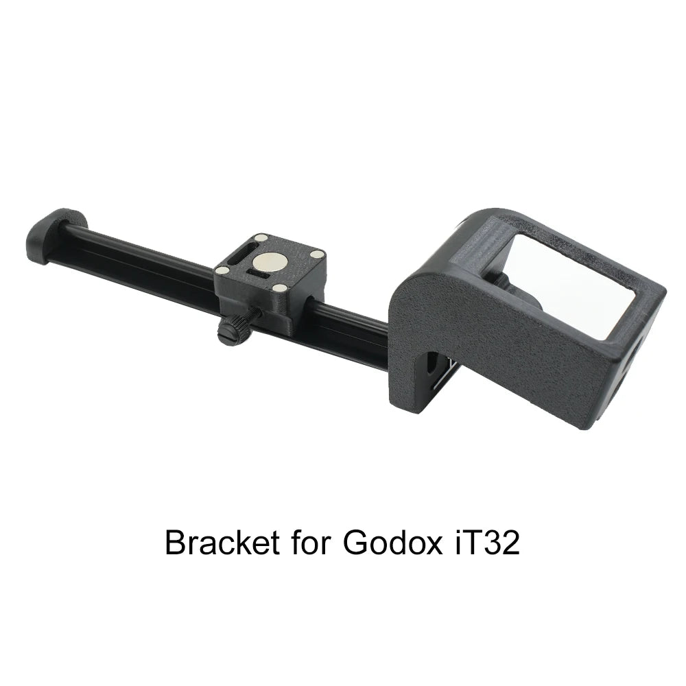 Macro flash diffuser telescopic bracket kit, adjustable, for Godox MF12 or iT32
