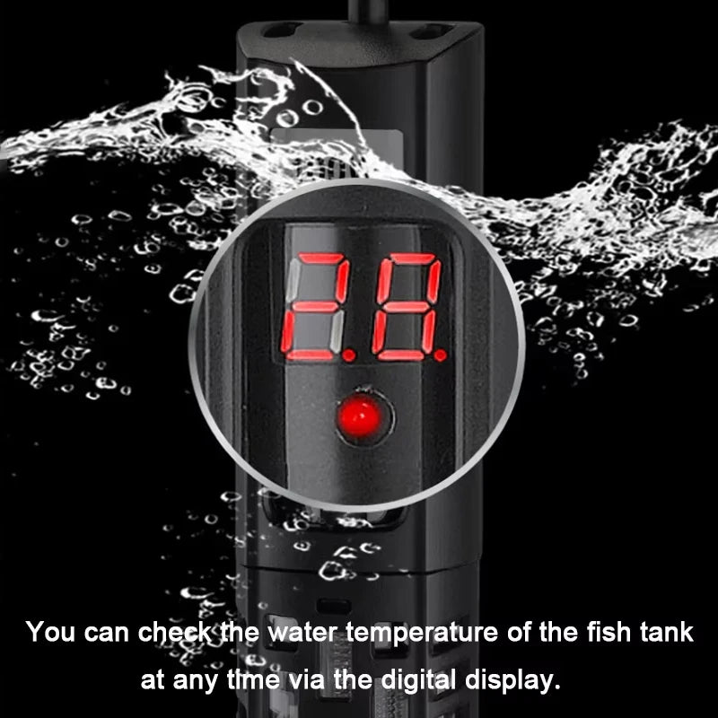 Aquarium Submersible Heater Fish Tank Water Heating Rod Constant Aquarium Thermostat Temperature Control 220V 50-500w EU adapter