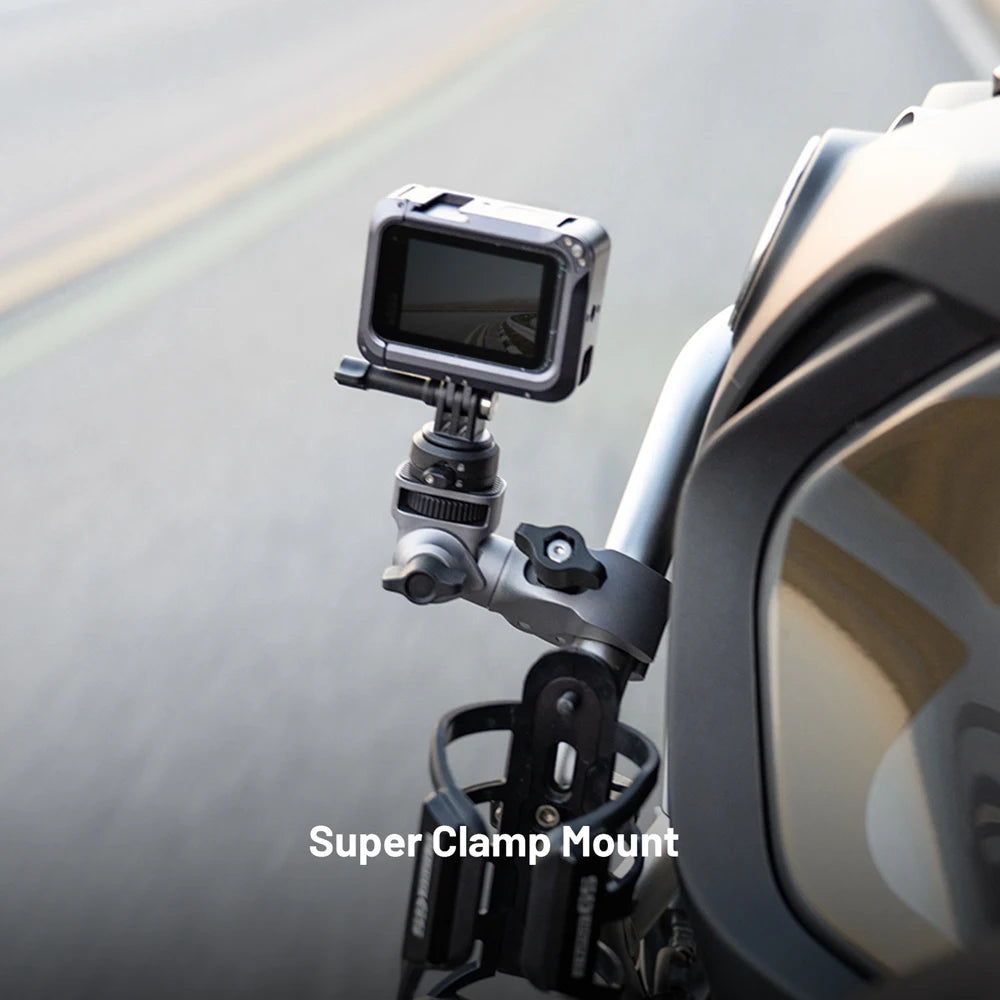 PGYTECH Super Clamp Mount 17-37mm with 1/4" screw adapter for bike/vehicle camera