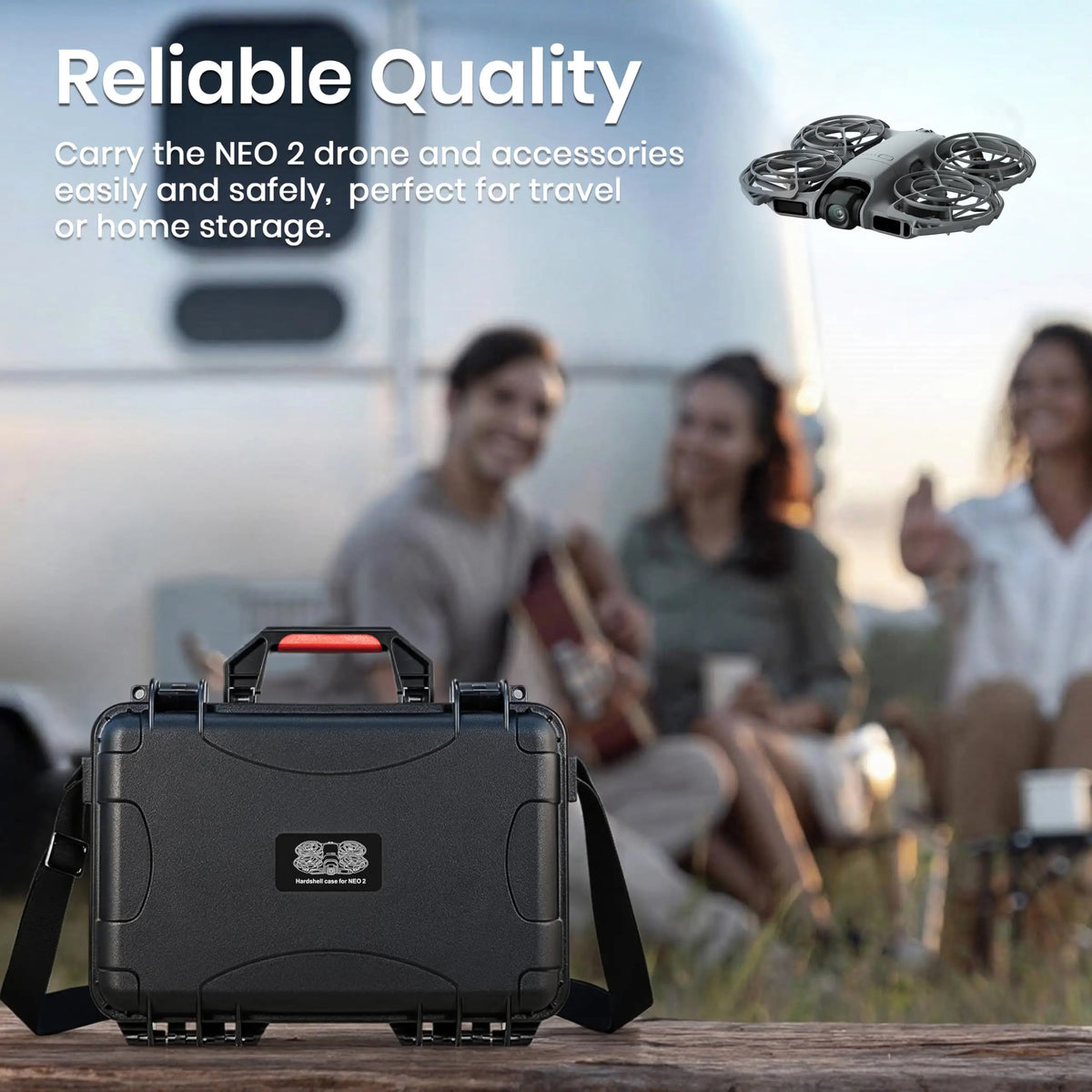 Neo 2 Case, Waterproof Hard Shell Carry Case for DJI Neo 2 Fly More Combo Accessories for RC-N/RC2 Controller [Case Only]