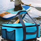 Waterproof Paddle Board Cooler Bag, Insulated Deck Bag with Pockets, Blue