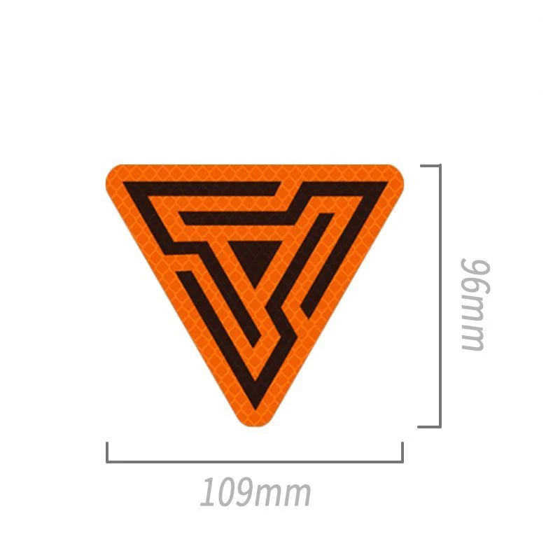 Geometric Inverted Triangle Reflective Strips Glow in Dark Car Stickers Scratch Blocking Safety Warning Waterproof Vinyl Decals