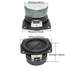 2 Pcs 3 Inch 78MM Subwoofer Speaker 4 Ohm 15W Bass Audio Square Woofer DIY Bookshelf Loudspeaker Home Theater Sound Music
