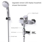 LED Display Household Water Shower Thermometer 5-85℃ Flow Self-powered Water Thermometer Monitoring Baby Care Energy Smart Meter