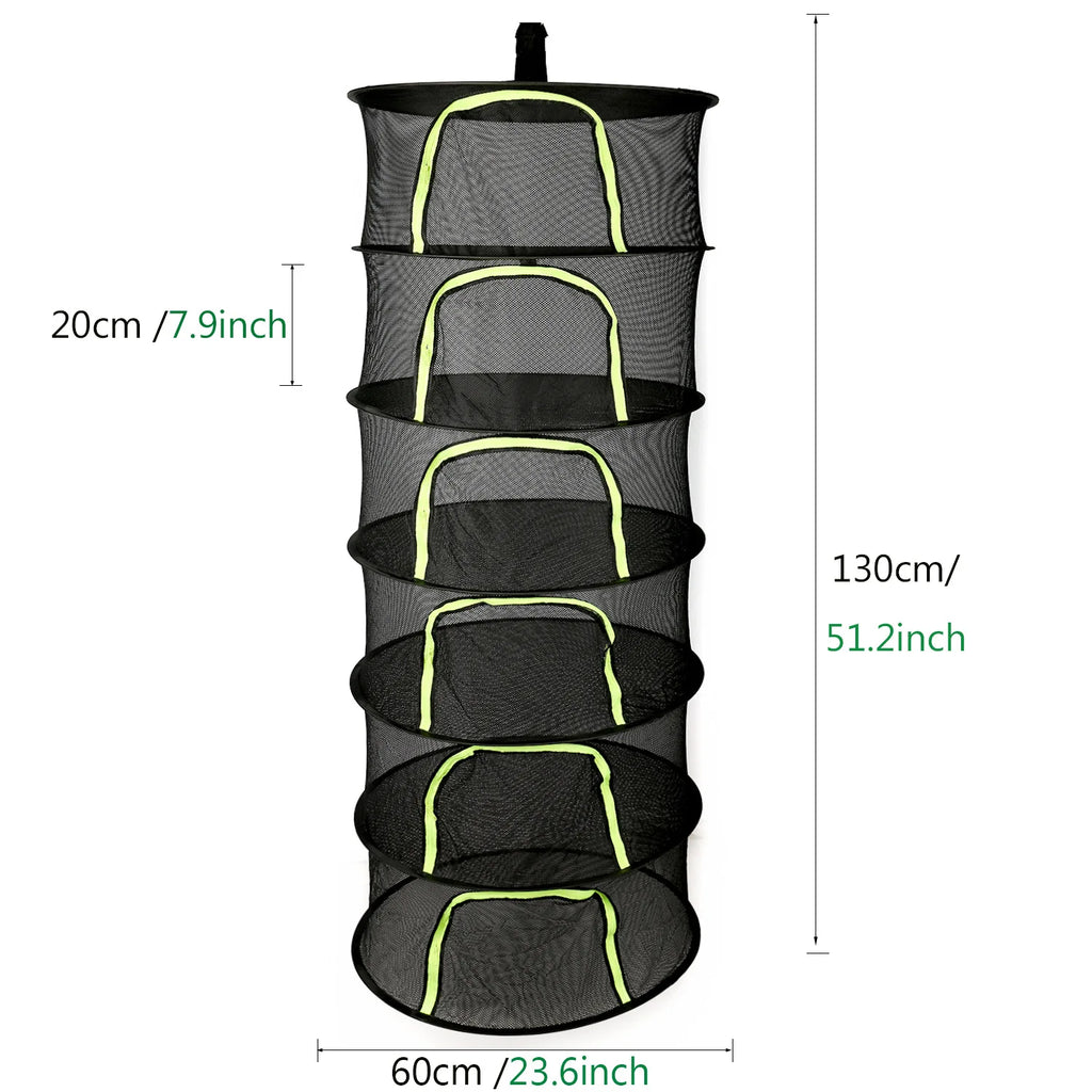 Folding Dry Rack Herb Vegetable Dryer 2-8Layers Drying Net for Fish Herbs Hanging Basket with Mesh Flowers Buds Plants Organizer