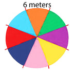 2-6 meter Rainbow Umbrella Outdoor Children's Game with Perception Training Equipment Parachute Activity Toys Parent Child