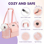 Pawaboo Soft-Sided Dog Purse Carrier Tote Bag with Pocket for Small Dogs, Black