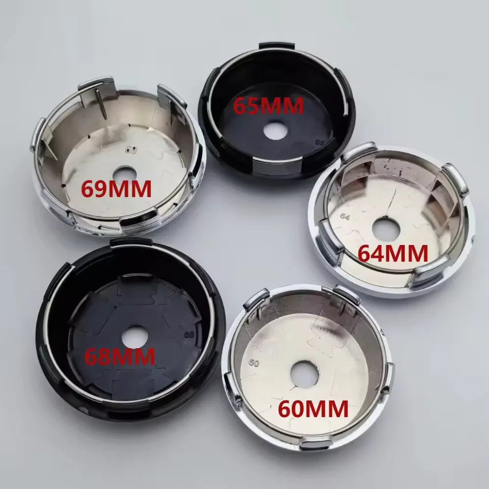 4pcs 60mm 64mm 65mm 68mm 69mm Universal Blank Car Wheel Center Caps Hub High Cap No Badge Hubcaps Rim Dust Cover Car Accessories
