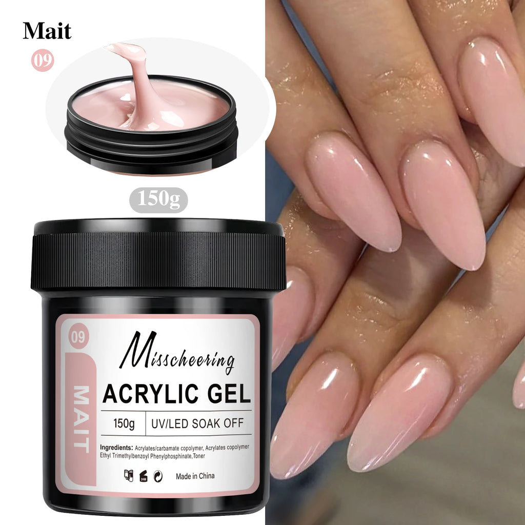 1Jar 100/150g Poly Nail Gel UV LED Cured Builder Nail Gel Acrylic Crystal Nail Extension Gel For Nails DIY At Home Salon