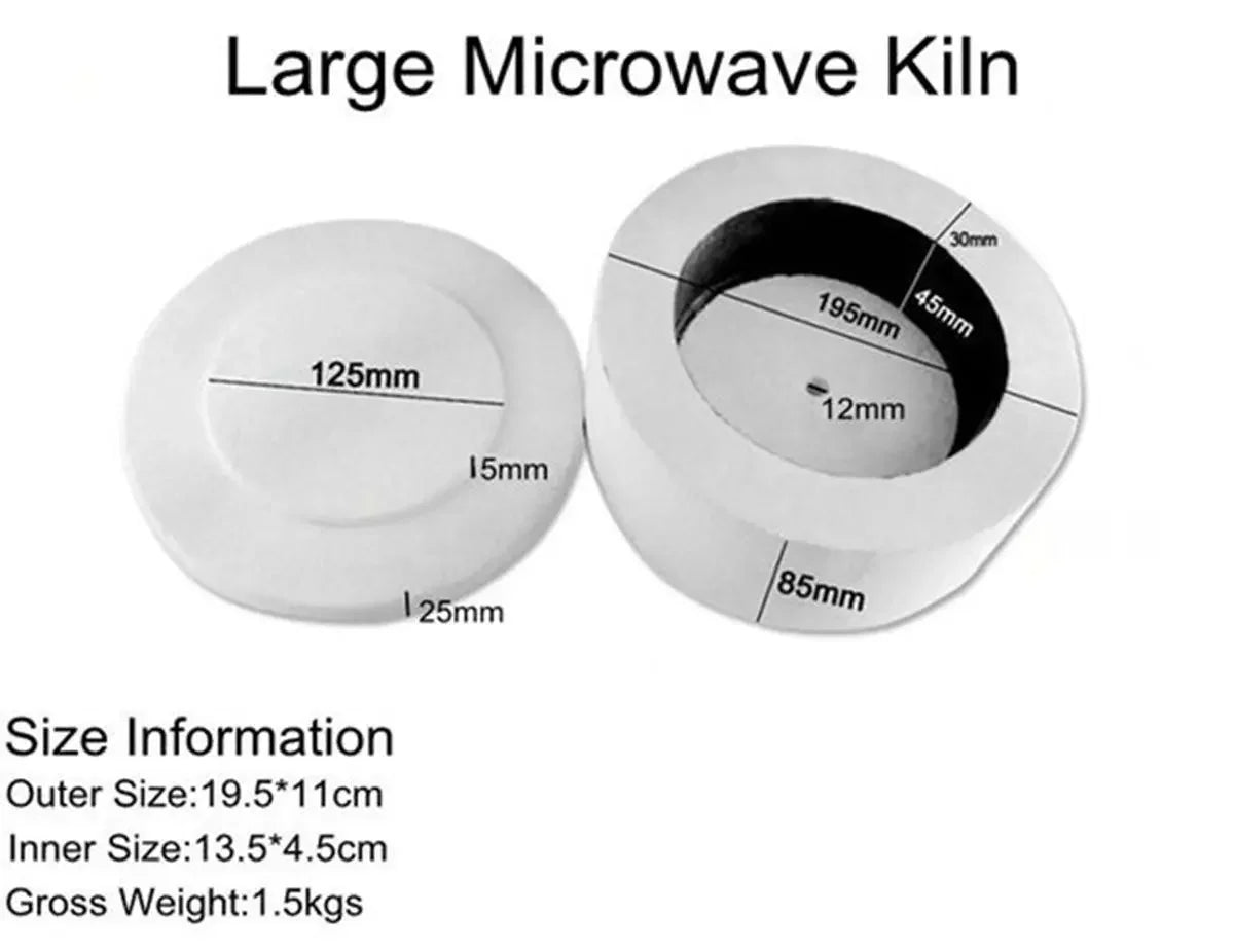 Large Microwave Kiln Professional DIY Glass Jewelry,Glass Fusing Melting Jewelry Making Ceramic Kiln for Home Use,Beginners made