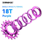 TANKE Single Speed Flywheel Conversion Kit HG Cassette Cog 7075 Aluminum 15T-18T