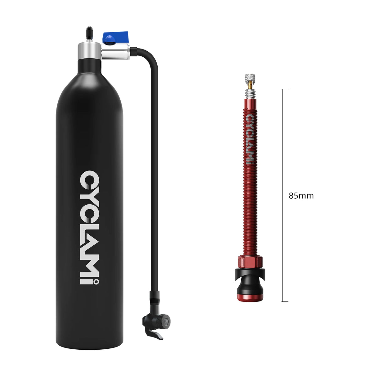 CYCLAMI Tubeless Tire Inflation Tank 1.3L Mountain Road Bike Inflator Tyre Air Bottle Tire Booster Vacuum Tire Tank Cylinder