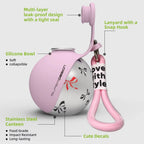 2-in-1 Portable Dog Water Bottle — Leak-proof and compact travel bottle — Stainless steel body with silicone accessories