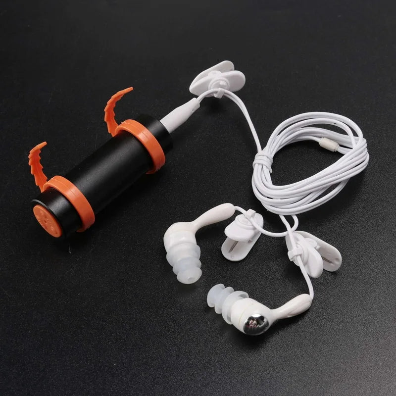 AA58 Waterproof Swimming MP3 Player 4GB USB Rechargeable with Headset FM Radio, Black