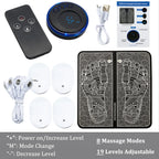 EMS Foot Massager Mat Electric TENS Foot Massage Pad Foldable Muscle Stimulator