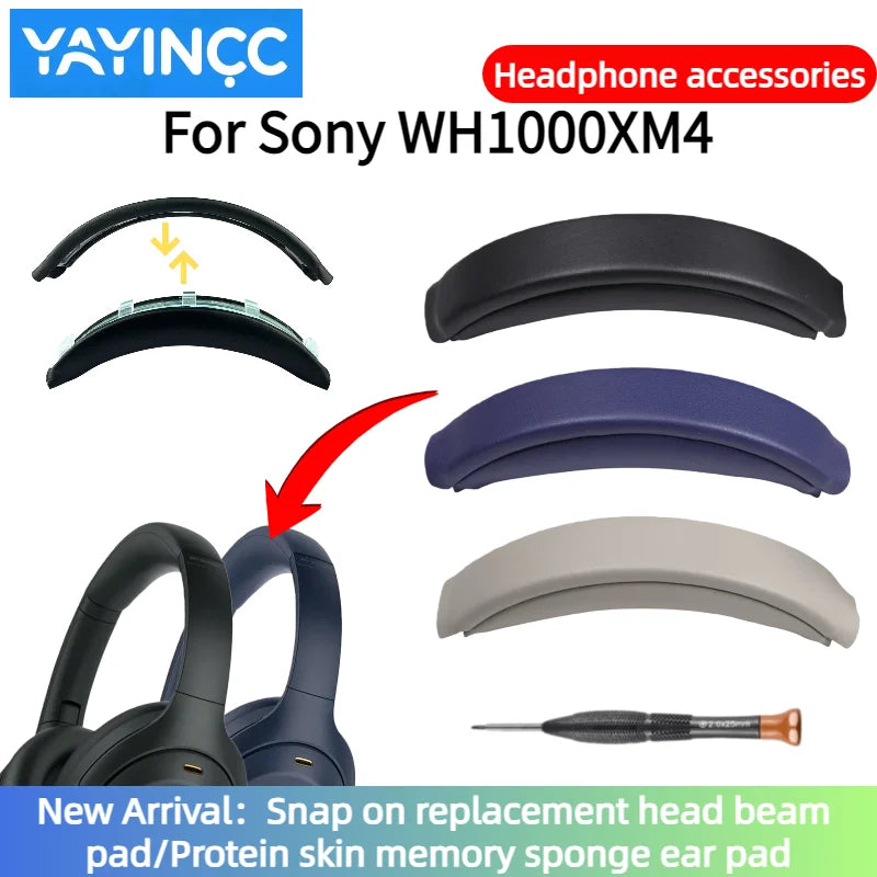 Sony WH-1000XM4 Replacement Ear Pads & Headband Cushion Set, Protein Leather Memory Foam