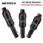 MEROCA MR-2 MTB Bike Air Shock Absorber 125/150/165/190mm Adjustable Air Pressure Aluminum Alloy Bicycle MTB Air Shock Absorber