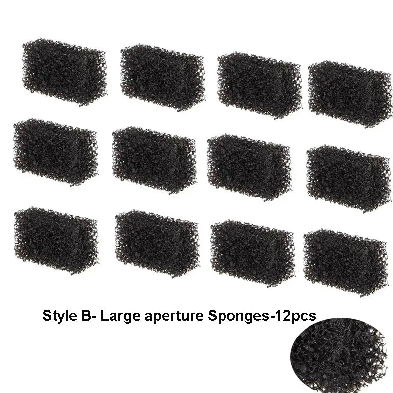 12 Pack Cat Water Fountain Sponge Filters, Replacement Foam Filters for 67oz/2L Pet Fountain 65oz/1.85L Dog Drinking Fountain