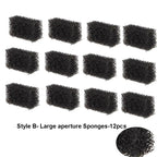12 Pack Cat Water Fountain Sponge Filters, Replacement Foam Filters for 67oz/2L Pet Fountain 65oz/1.85L Dog Drinking Fountain