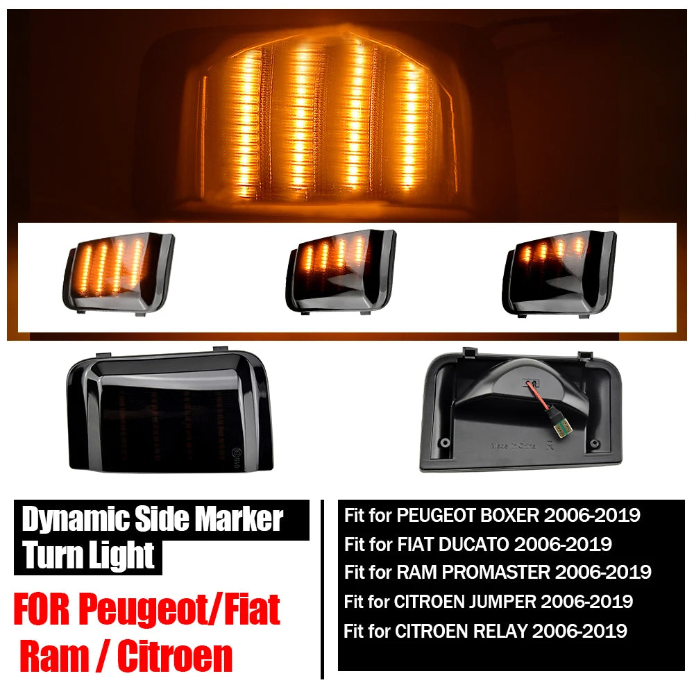 68374916AA For Peugeot Boxer Fiat Ducato Citroen Dynamic LED Turn Signal Light Side Mirror Indicator Sequential Blinker Lamp
