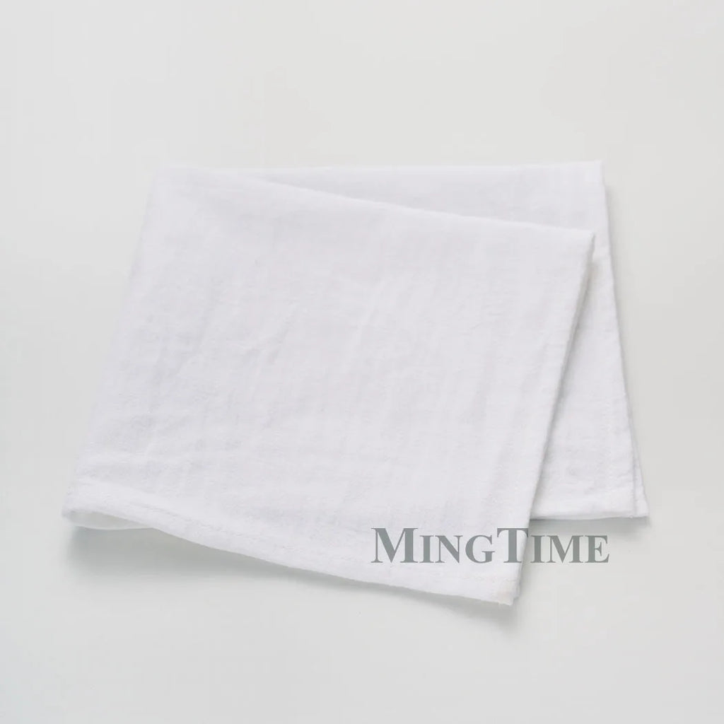 12pcs Napkins 40X40CM Plain Washed Cotton Tea Towel Dining Place Mats Wedding Party Christmas Linen Kitchen Cloths Table Decor