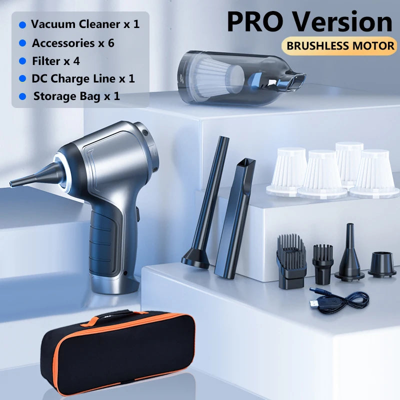 15000Pa Wireless Car Vacuum Cleaner Strong Suction Handheld Auto Vacuum Home & Car Dual Use Mini Vacuum Cleaner Home Appliance