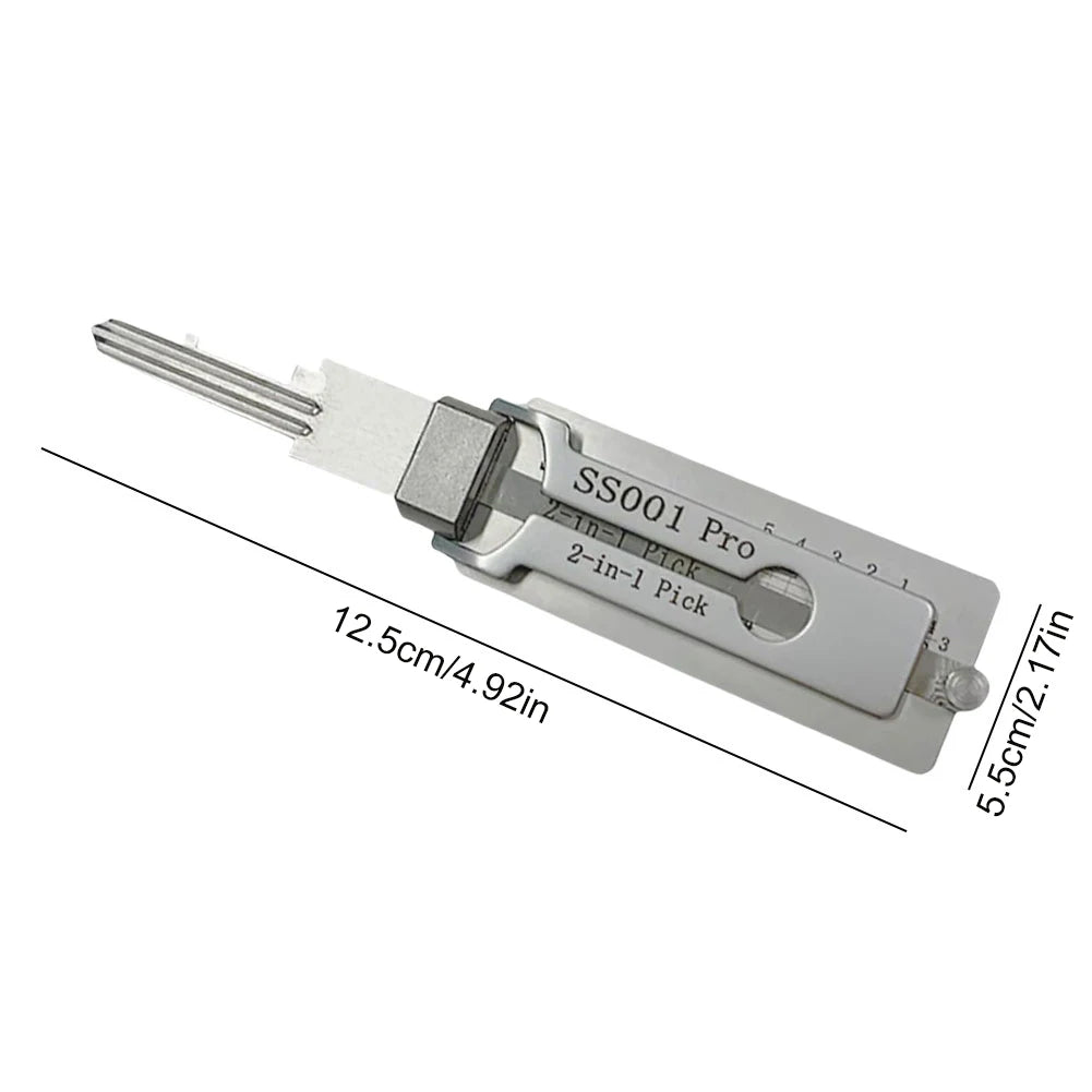 5-1Pcs SS001 PRO Key Decoder SS002 PRO Stainless Steel Precision Tool O-ring Pickup Kit Hook Tool Pickup Hand Tool Lock Decoders