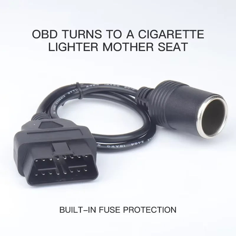 Car Obd2 Device Dashcam Take Wire Cigarette Lighter DC Head Multifunctional No-Break Power Cord Ecu Emergency Power Supply