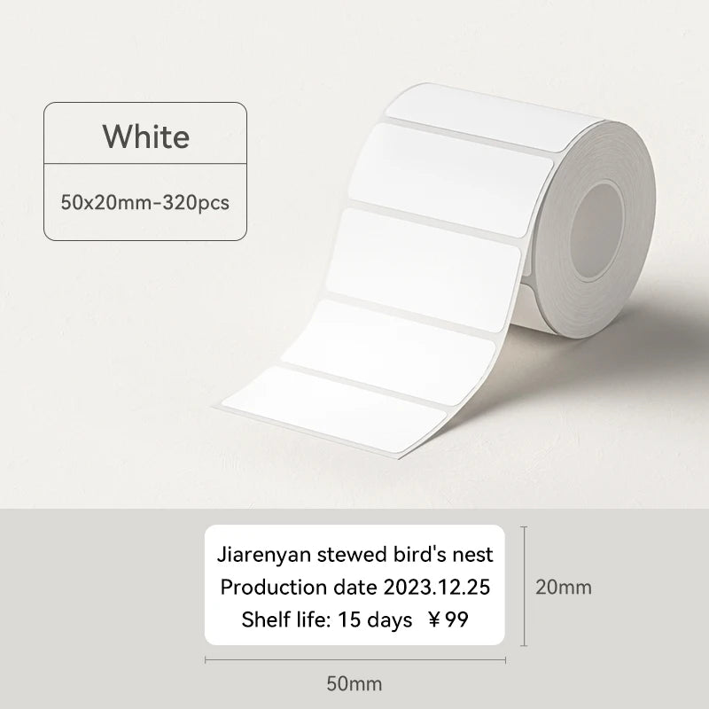 NIIMBOT B21/B1/B3S White Thermal Label Sticker Paper Printable 20-50mm