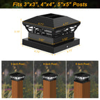 Solar Post Light Outdoor IP65 LED Fence Gate Pillar Column Lamp, 1/2/4pcs