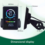 M7C-2 Electric Bike LCD Display Meter UART2 with USB, 24V-60V, 5/6 Pin Options