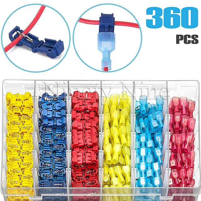 WOZOBUY Heat Shrinkable Wire Connectors  SST21 Waterproof Sleeve AWG22-18 Butt Electrical Splice Tinned Solder Seal Terminal