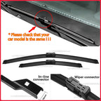 For Citroen C4 MK3 C4X C41 2020 2021 2022 Wiper Front Wiper Blades 24"+16" Windshield Windscreen Window Brushes Car Accessories