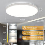 Golden Led Ceiling Lamp 220V Dustproof Ceiling Panel Lamp Indoor Bathroom Lamp for Living Room Decor Ultra-thin Ceiling Lights