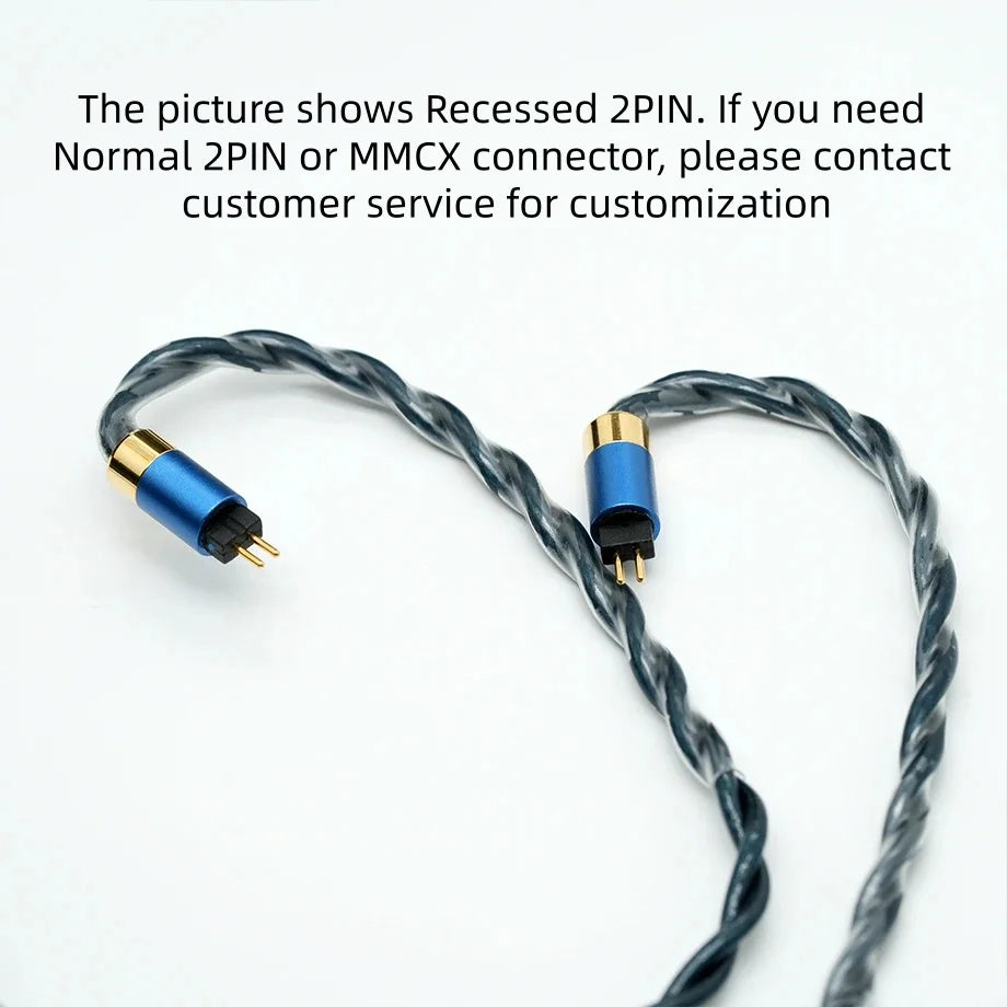 XINHS S139 Peacock Feather 4-core audiophile grade 7N single crystal copper thickened high-purity copper headphone upgrade cable