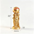 1 Piece of Light Luxury Art Ornament Featuring Three People Holding a Ball, with a Golden Texture and Engraved Text: the World Is Yours, a Great Item for Creating an Inspirational Atmosphere on the Living Room Table