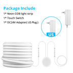 Self-Adhesive COB LED Under Cabinet Lamp Kitchen Light Touch Dimmable Silica Gel Neon Lights Tape 2m 3m 5m 10m Decor Lighting