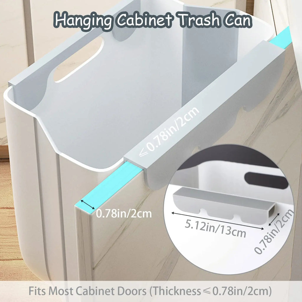 6/10L Hanging Kitchen Trash Can Collapsible Trash Can for Kitchen Foldable Small Garbage Can Compost Bin Under Sink Waste Bin